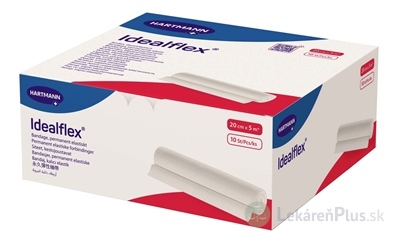 Idealflex obväz elastický krátkoťažný 85% (20cm x 5m) (332037) 1x10 ks