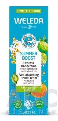 WELEDA SUMMER BOOST Hand cream Express krém na ruky, Lime+orange+cardamom 1x50 ml