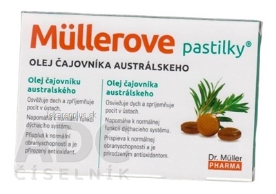 MÜLLEROVE pastilky OLEJ ČAJOVNÍKA AUSTRALSKEHO 1x24 ks