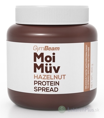 GymBeam MoiMüv Protein Spread HAZELNUT proteínová nátierka, orieškovo-kakaová príchuť 1x400 g