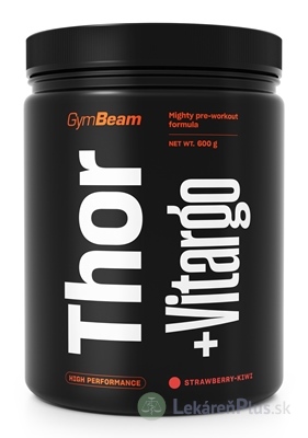 GymBeam Thor + Vitargo prášok na prípravu nápoja, príchuť jahoda-kiwi 1x600 g