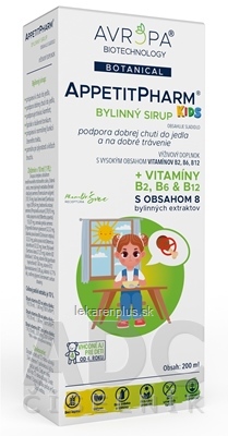 AVROPA AppetitPharm KIDS bylinný sirup 1x200 ml