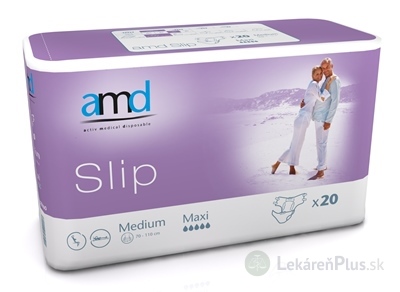 amd Slip Maxi Medium inkontinenčné plienky, obvod bokov 70 - 110 cm, nasiakavosť 3200 ml, 1x20 ks