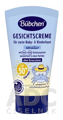 BUBCHEN BABY&KINDER KRÉM NA TVÁR OF50+ sensitiv krém na opaľovanie 1x50 ml