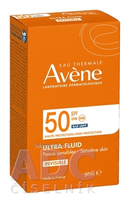 AVENE SUN ULTRA FLUID INVISIBLE SPF 50 citlivá pleť 1x50 ml