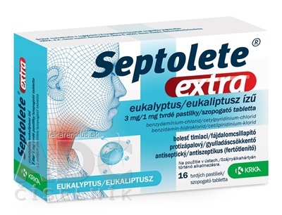 Septolete extra eukalyptus 3 mg/1 mg pas ord 1x16 ks