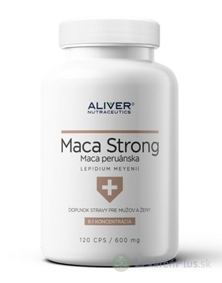 ALIVER Maca Peruánska STRONG cps (Lepidium meyenii koncentrát 6:1) 1x120 ks