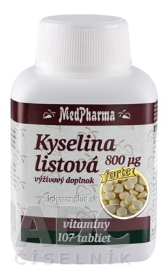 MedPharma KYSELINA LISTOVÁ  800 µg forte tbl 1x107 ks