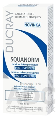 DUCRAY SQUANORM roztok so zinkom proti lupinám 1x200 ml