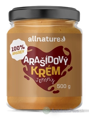 Allnature Arašidový krém jemný 1x500 g