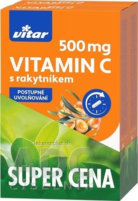 VITAR VITAMÍN C 500 mg S RAKYTNÍKOM DUOPACK cps s postupným uvoľňovaním 2x60 ks (120 ks), 1x1 set