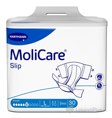 MoliCare Slip extra plus 6 kvapiek L inkontinenčné nohavičky, 120 - 150 cm, 2283 ml, 1x30 ks