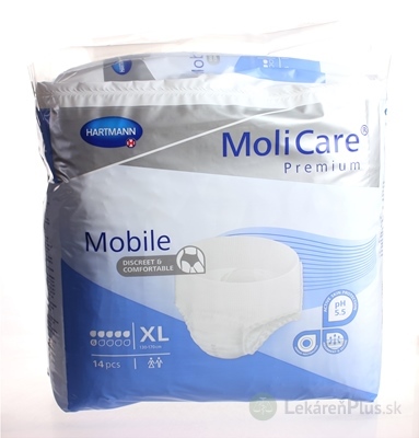 MoliCare Premium Mobile 6 kvapiek XL modré, plienkové nohavičky naťahovacie, 1x14 ks