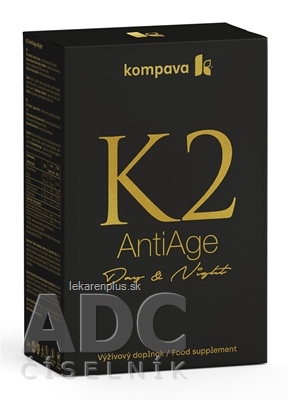 kompava K2 AntiAge Day and Night cps (na deň) 120 ks + cps (na noc) 60 ks, 1x1 set