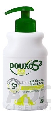 DOUXO S3 SEB Shampoo šampón pre mačky a psy 1x200 ml