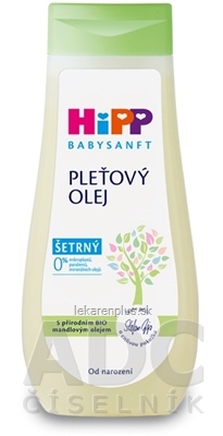 HiPP BABYSANFT Pleťový olej šetrný, s Bio mandľovým olejom (inov.2022) 1x200 ml