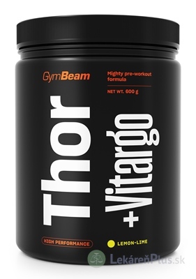 GymBeam Thor + Vitargo prášok na prípravu nápoja, príchuť citrón-limetka 1x600 g