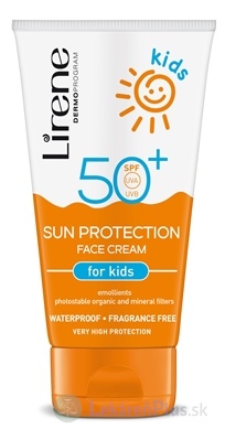 Lirene SUN PROTECTION Kids SPF 50+ opaľovací krém na tvár pre deti 1x50 ml