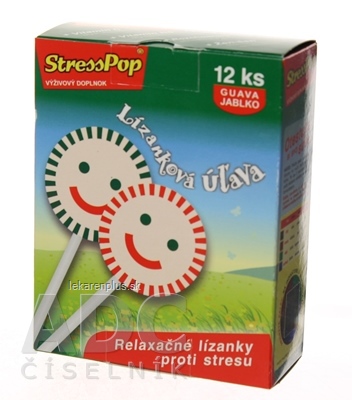 StressPop lízanka proti stresu s príchuťou guava jablka 1x12 ks