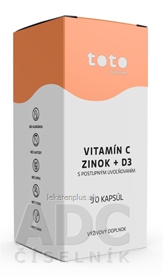 TOTO VITAMÍN C + ZINOK + D3 cps s postupným uvoľňovaním 1x90 ks