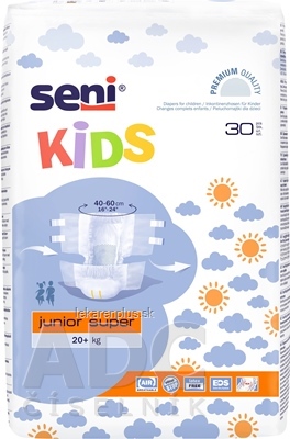 Seni KIDS junior super plienkové nohavičky, 20+ kg, 1x30 ks