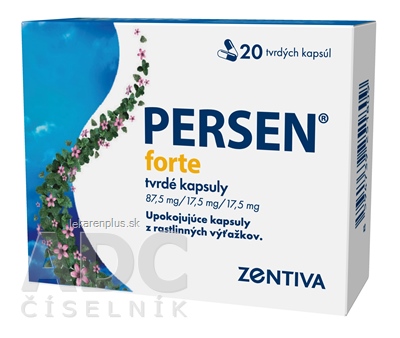 PERSEN forte cps dur 87,5 mg/17,5 mg/17,5 mg (blis.PVC/PCTFE/Al) 1x20 ks