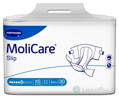 MoliCare Slip 6 kvapiek XS inkontinenčné nohavičky, 40 - 70 cm, 1367 ml, 1x30 ks