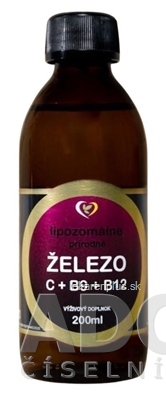 Zdravý svet Lipozomálne ŽELEZO + C + B9 + B12 1x200 ml