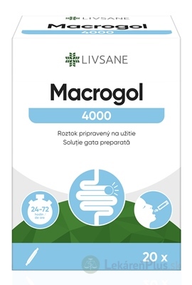 LIVSANE Macrogol 4000 vrecúška (po 20 ml) na chronickú zápchu 1x20 ks