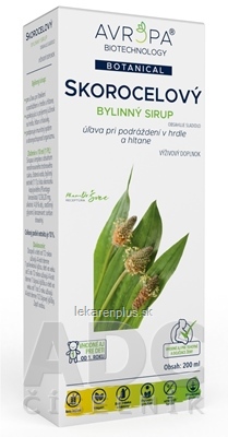 AVROPA Skorocelový bylinný sirup 1x200 ml