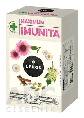 LEROS MAXIMUM IMUNITA nálevové vrecká (inov. 2021) 20x1,2 g (24 g)