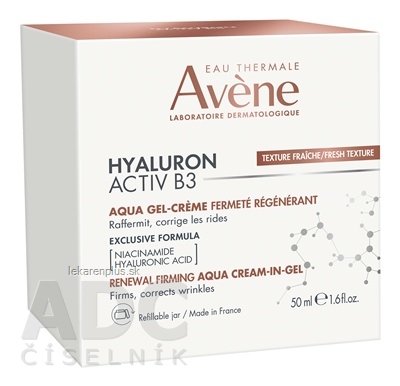 AVENE HYALURON ACTIV B3 Aqua gel krém pre obnovu buniek 1x50 ml