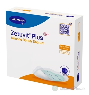 Zetuvit Plus Silicone Border Sacrum kompres sterilný (18x18 cm) 1x10 ks