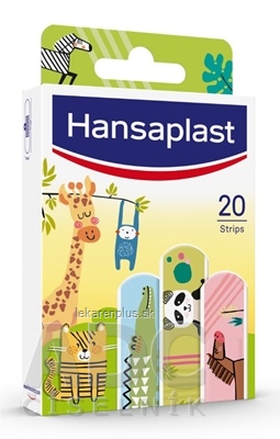 Hansaplast ZVIERATKÁ náplasť detská, stripy (inov.2021) 1x20 ks