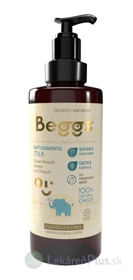 Beggs BABY&KIDS Čistiace MLIEKO na zadoček 1x200 ml